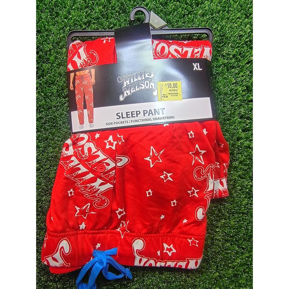 Men's Willie Nelson Graphic Sleep Pants - New With Tags XL